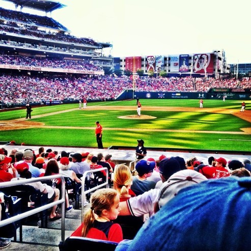 Great view at the Nationals game in Washington DC
